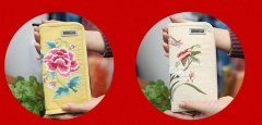 定制手工diy材料包钱包 立体刺绣布艺钱包