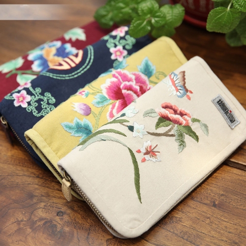 定制手工diy材料包钱包 立体刺绣布艺钱包