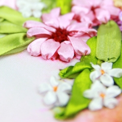 手工丝带绣挂画客厅卧室挂画diy套件