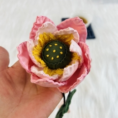 拼布挂件刺绣荷花饰品汉服配饰布艺花朵包包装饰手工diy