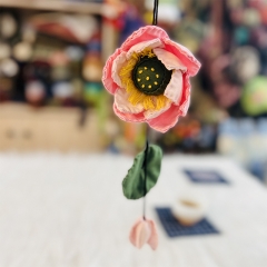 拼布挂件刺绣荷花饰品汉服配饰布艺花朵包包装饰手工diy