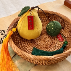 拼布苹果刺绣手工大柿子莲蓬挂件车饰包包挂饰手工diy套件创意礼物